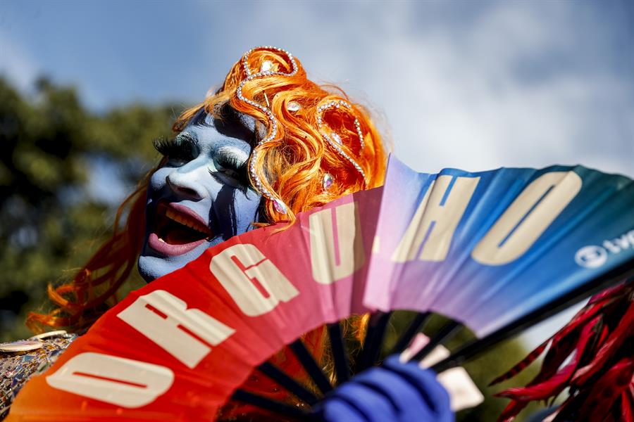 Activistas participan en la 28&ordf; edici&oacute;n de la Marcha del Orgullo Gay 2024 este domingo en la avenida Paulista, en Sao Paulo (3)