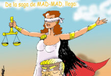 "Trump el furioso" caricatura