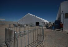 Nueva York cerrará en febrero las carpas gigantes para inmigrantes en Randall's Island centro de detención para migrantes construido con carpas por el Instituto Nacional de Migración (2)