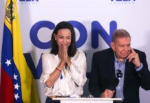 La líder opositora venezolana María Corina Machado
