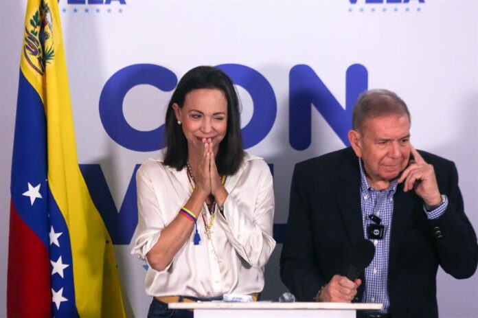 La líder opositora venezolana María Corina Machado