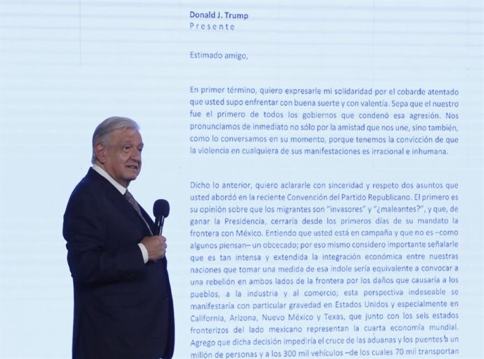 López Obrador, habla este miércoles durante una conferencia de prensa matutina López Obrador