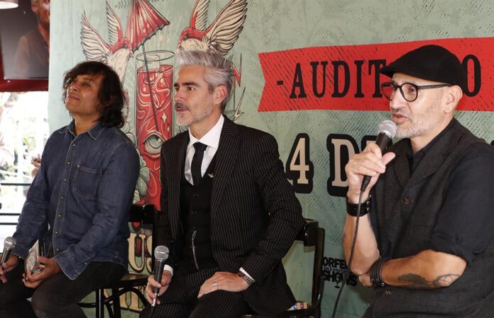 Luis Ernesto Martínez (i), Daniel Gutiérrez (c) y Germán Arroyo (d), de la banda de rock mexicana 'La Gusana Ciega' Luis Ernesto Martínez (i), Daniel Gutiérrez (c) y Germán Arroyo (d), de la banda de rock mexicana 'La Gusana Ciega'