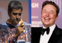 Nicolás Maduro (izq.), y el CEO de Tesla Motors Elon Musk.
