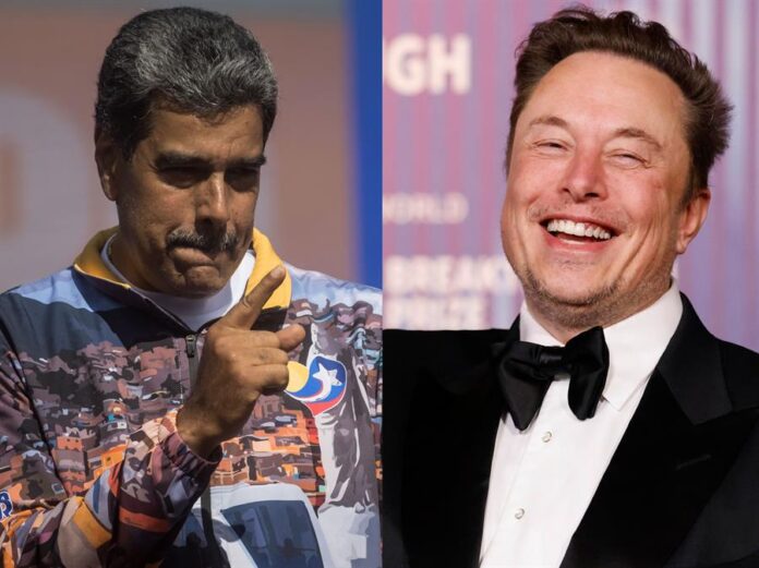 Nicolás Maduro (izq.), y el CEO de Tesla Motors Elon Musk.