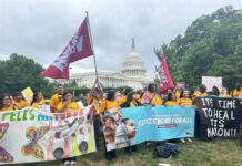 una protesta frente al Congreso de los Estados Unidos, este martes, en Washington