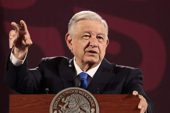 El presidente de México, Andrés Manuel López Obrador, habla durante su conferencia El presidente de México, Andrés Manuel López Obrador, habla durante su conferencia
