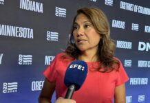 La legisladora y asesora de campaña de Kamala Harris, Verónica Escobar