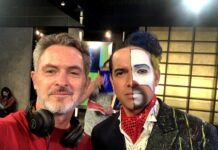 Sergio Guerrero (i), y el actor de la película 'Clown & Out ', Alejandro Edda