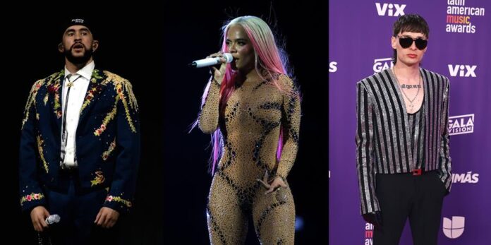 Bad Bunny (i), Karol G (c) y Peso Pluma. La colombiana Karol G encabezó con 17 menciones la lista de los nominados a los premios Latin Billboard La coordinadora regional para Latinoamérica de la Asociación Internacional de Edulcorantes (ISA), Laura Miranda
