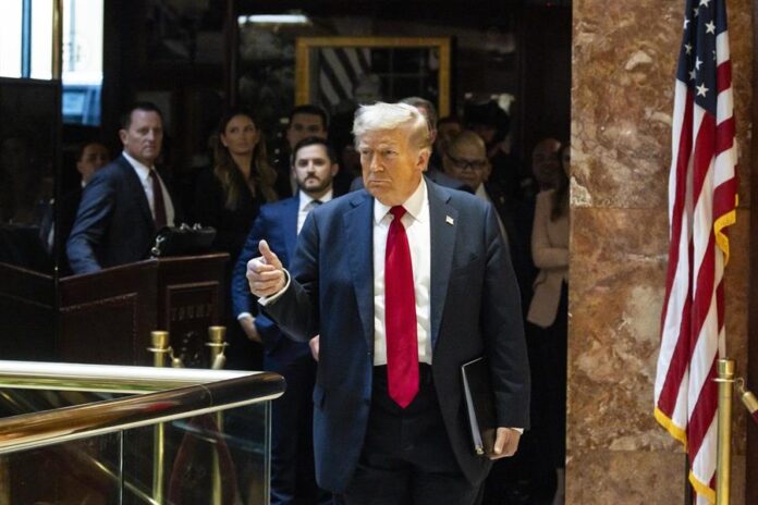 Donald Trump en un mitin en Nueva York Donald Trump