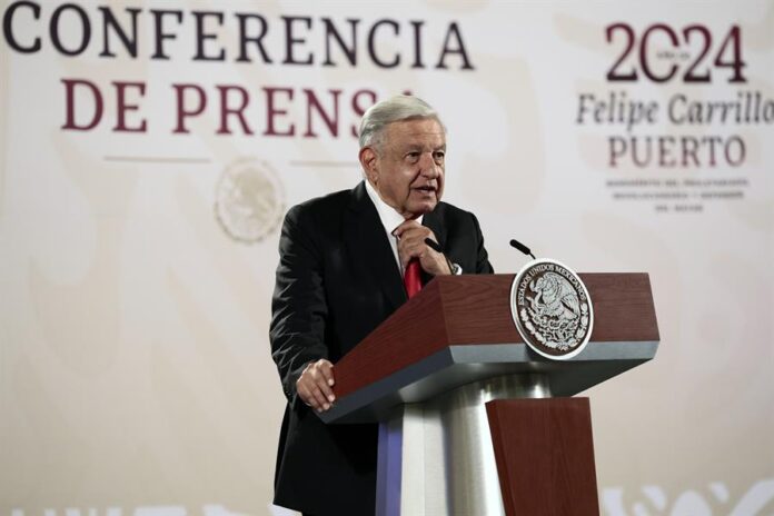 El presidente de México, Andrés Manuel López Obrador, participa durante su conferencia de prensa El presidente de México, Andrés Manuel López Obrador, participa durante su conferencia de prensa