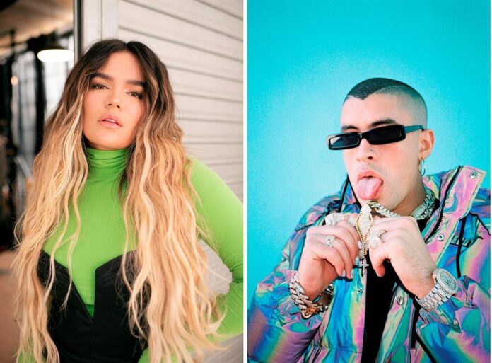Karol G y el puertorriqueño Bad Bunny quienes se erigieron como los favoritos en la próxima edición de los premios Latin Grammy
