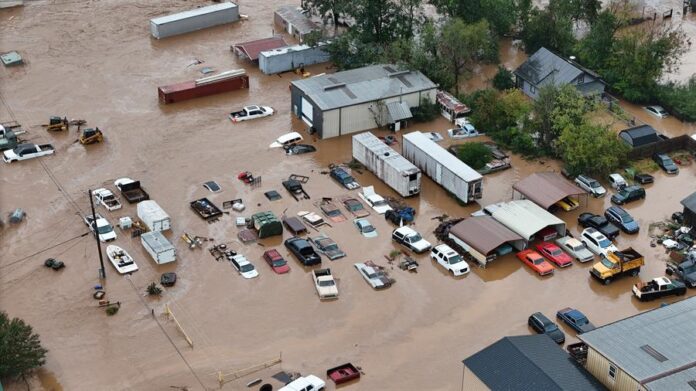 inundación por el huracán Helene en Carolina del Norte inundación