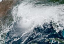 Luisiana comienza a sentir los vientos del huracán Francine localización del huracán Francine en el Golfo de México.
