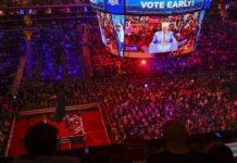 El candidato republicano a la presidencia estadounidense Donald Trump durante un acto electoral celebrado en el Madison Square Garden