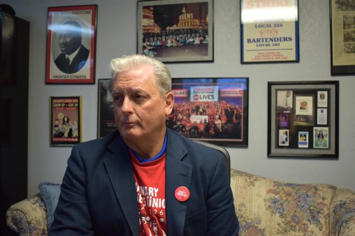 El secretario tesorero de la Unión de Trabajadores Culinarios de Las Vegas, Ted Pappageorge El secretario tesorero de la Unión de Trabajadores Culinarios de Las Vegas, Ted Pappageorge