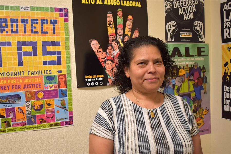 Francis Garc&iacute;a, organizadora legal en el Centro de Trabajadores Arriba Las Vegas, y amparada por el TPS