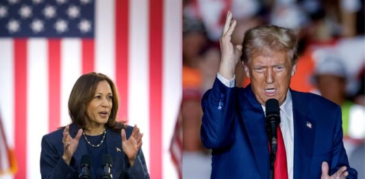Kamala Harris y el republicano Donald Trump.
