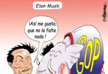 Elon Musk alimenta el GOP caricatura