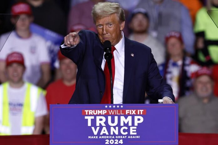 El candidato presidencial republicano Donald Trump durante un acto de campaña El candidato presidencial republicano Donald Trump durante un acto de campaña