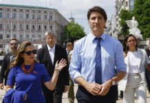 La dimisión de la mano derecha de Trudeau sume a Canadá en la confusión Justin Trudeau (d), y la ministra de Finanzas de Canadá, Chrystia Freeland