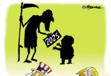 Estados Unidos en manos de Trump caricatura
