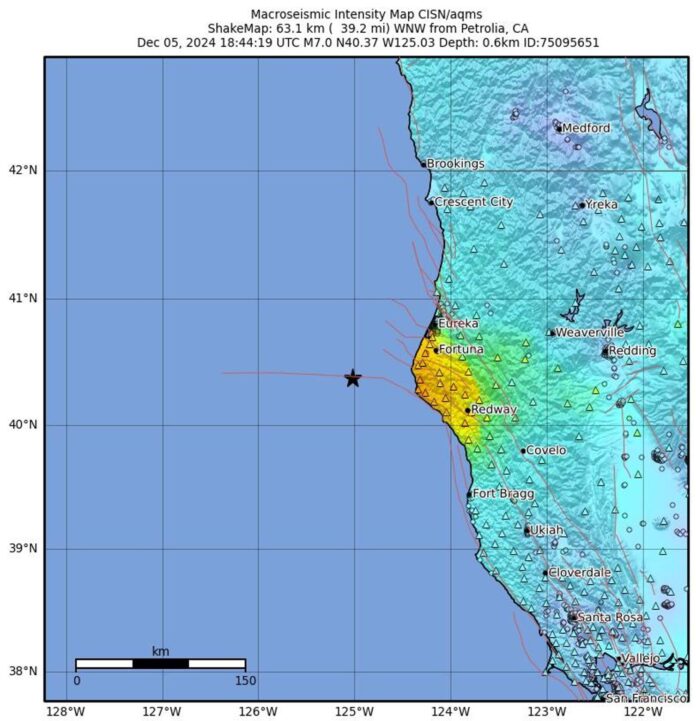 7.0-magnitude earthquake hits off northern California coast