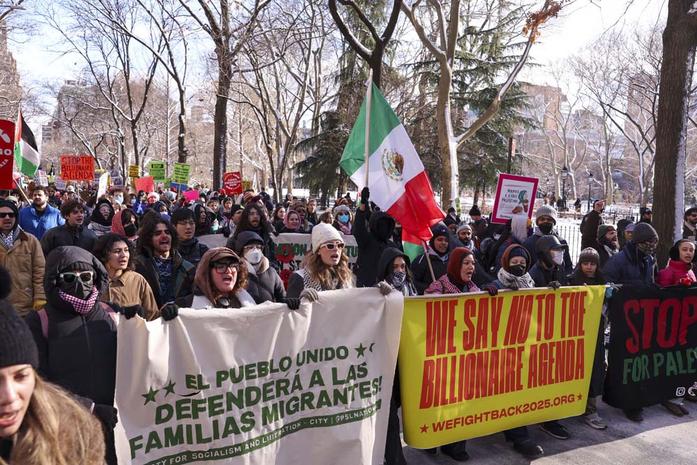 Multitud se moviliza en Nueva York