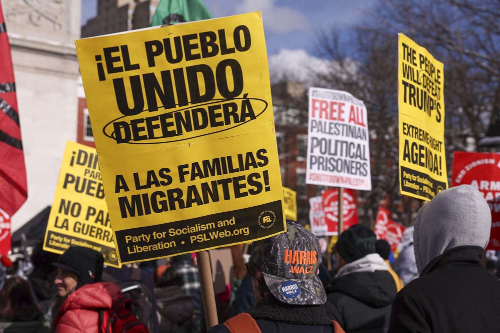 Multitud se moviliza en Nueva York