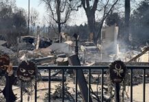 casa incinerada este viernes, en Altadena
