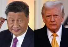 presidente de China, Xi Jinping (i), y al presidente electo de EE.UU., Donald Trump