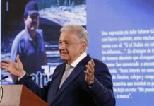 Andrés Manuel López Obrador, durante una rueda de prensa en la Ciudad de México