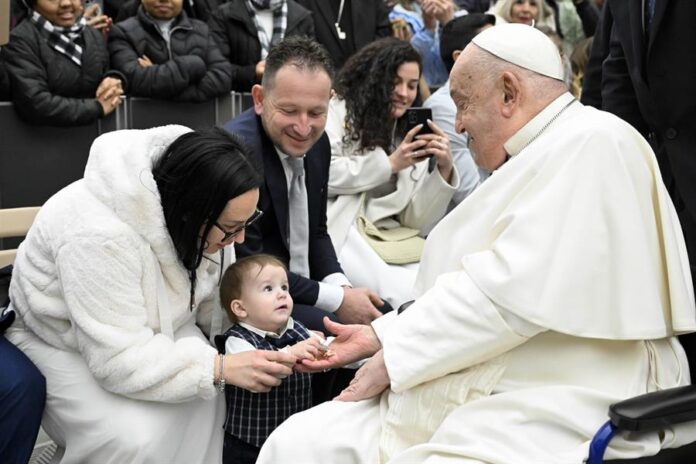 El papa Francisco durante la audiencia general