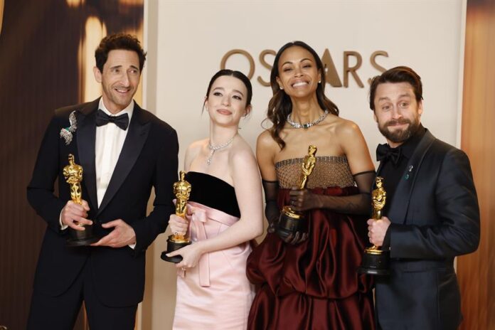 Adrien Brody, winner of the Best Actor in a Leading Role for “The Brutalist”