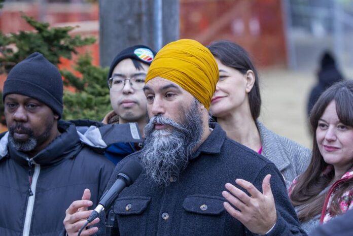 El líder del socialdemócrata Nuevo Partido Democrático (NPD), Jagmeet Singh