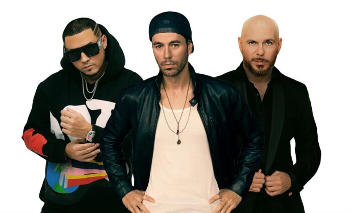 Enrique Iglesias (c), el cubanoestadounidense Pitbull (d) y el DJ y productor cubano IAmChino