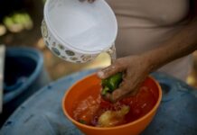 OEA hace llamado a proteger glaciares en el Día Mundial del agua Una mujer lava verduras