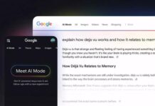 dos vistas en un teléfono móvil y en una computadora de la web del buscador con la pestaña del chatbot