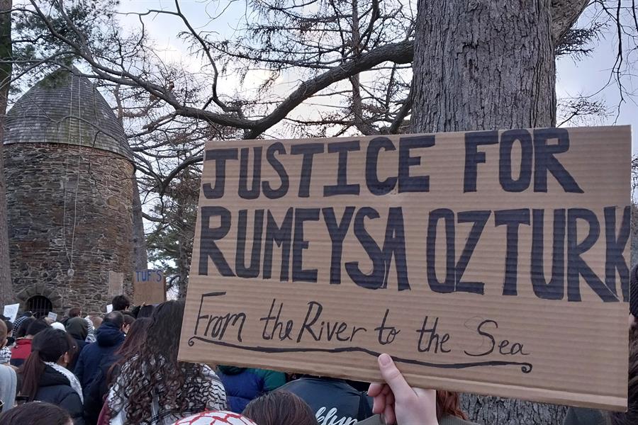 manifestación este miércoles, en la Universidad de Tufts, en Massachusett (2)