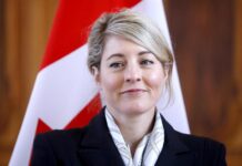 ministra canadiense de Asuntos Exteriores, Melanie Joly