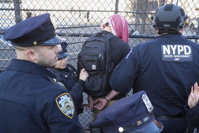 policia de Nueva York en protesta policia de Nueva York en protesta