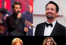 Alejandro Fernández, el puertorriqueño Lin-Manuel Miranda, el bitánico Elton John y la canadiense Celine Dion