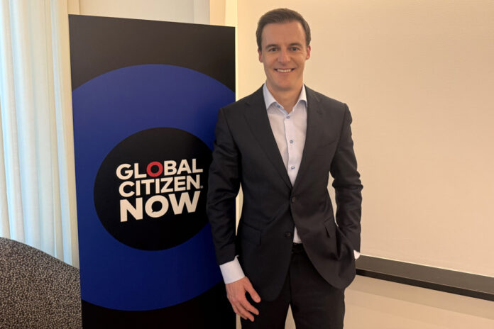 El fundador y director ejecutivo de Global Citizen, Hugh Evans