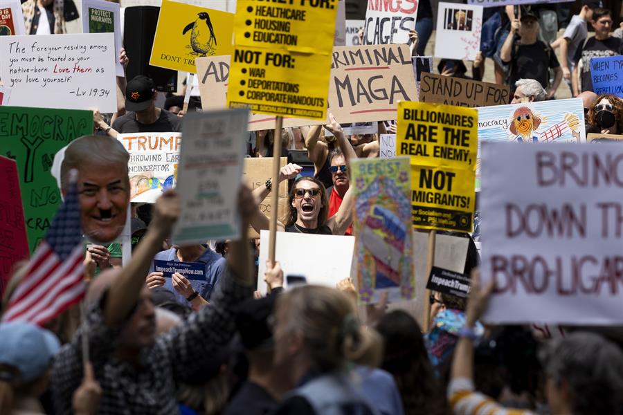 Protesta contra el Gobierno de Trump en Nueva York