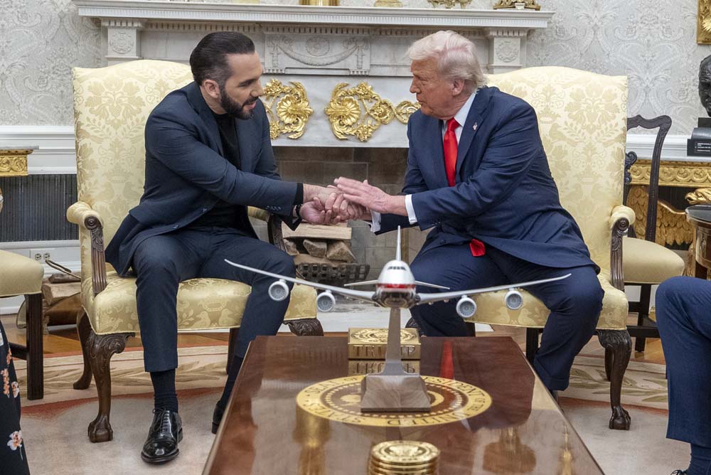 US President Donald Trump meets with El Salvador President Nayib Bukele