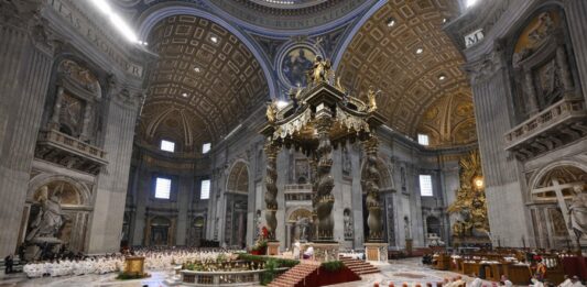 Cardinal Domenico Calcagno holds Chrism Mass at the Vatican