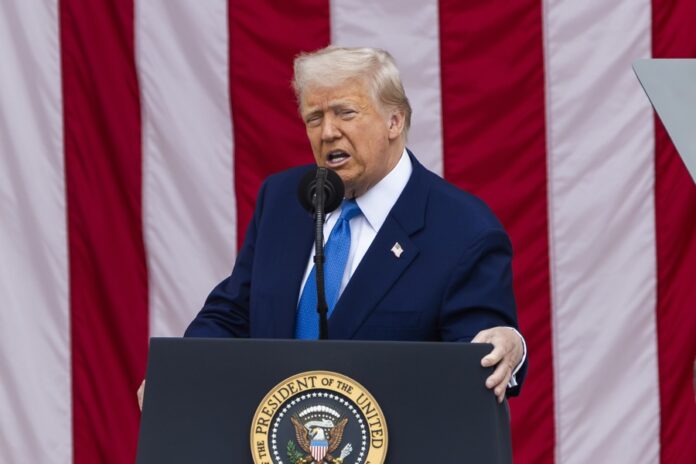 US President Trump attends Memorial Day ceremony at Arlington Cemetery