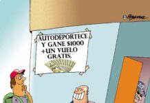 Autodeportece y gane caricatura