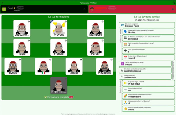 'Fantapapa', el juego que te permite elegir al papa como si fuera un equipo de fútbol